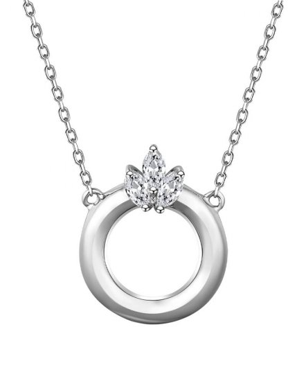 ROUND SHAPE MARQUISE DIAMOND NECKLACE (TN808)